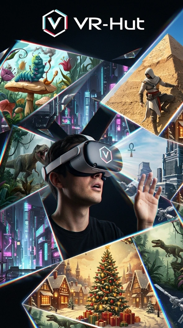 VR-Hut VR-headset en immersive ervaring