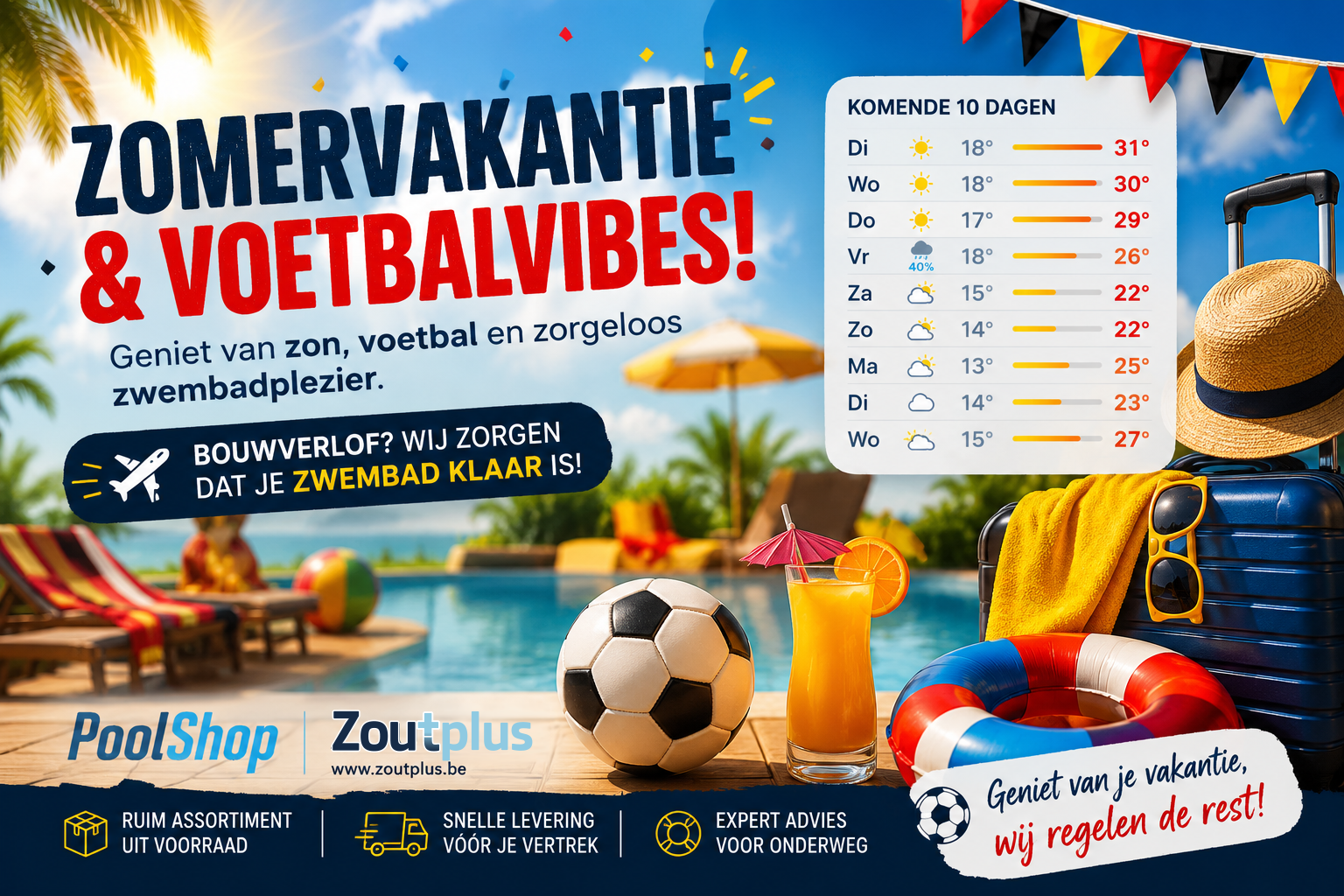 Zoutplus zomervakantie en voetbalvibes campagne